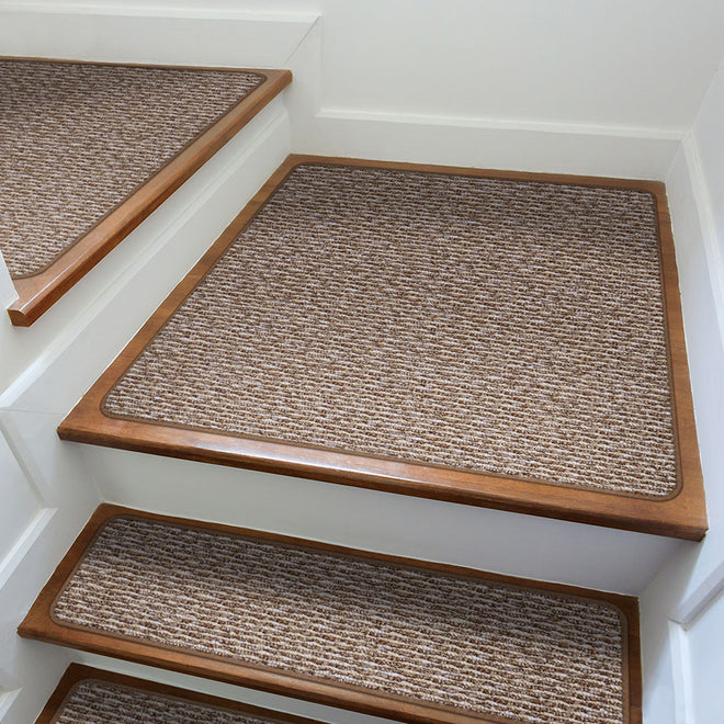 Attachable Rug for Stair Landings Praline Brown