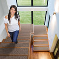 Attachable Rug for Stair Landings Praline Brown