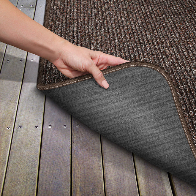 Skid-Resistant Heavy-Duty Door Mat Tuscan Brown