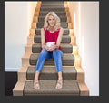 Overstep Attachable Carpet Stair Treads Black Ripple