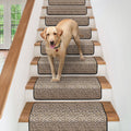 Overstep Attachable Carpet Stair Treads Black Ripple
