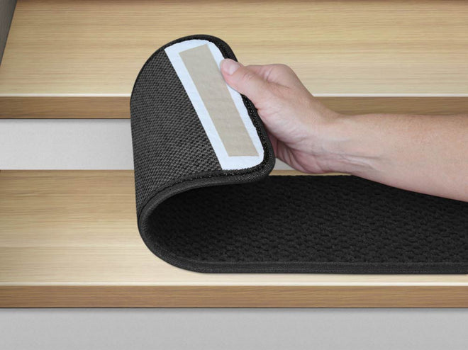 Adhesive Carpet Stair Treads Black