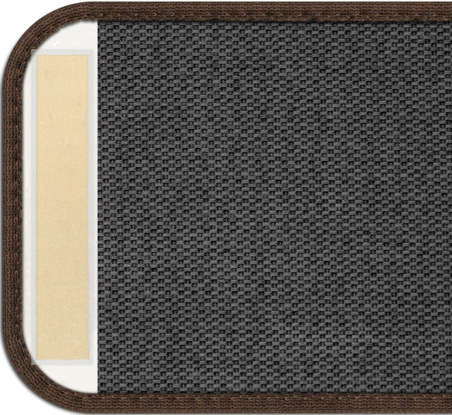 Adhesive Carpet Stair Treads Chocolate Brown