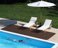 Indoor Outdoor Double-Ribbed Carpet Runner with Skid-Resistant Rubber Backing Bittersweet Brown
