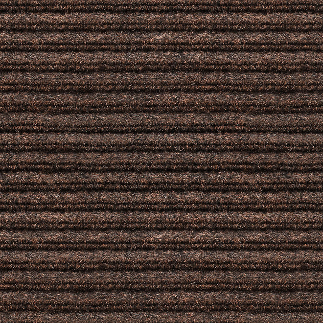 Indoor Outdoor Double-Ribbed Carpet with Skid-Resistant Rubber Backing Bittersweet Brown