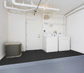 Indoor Outdoor Double-Ribbed Carpet with Skid-Resistant Rubber Backing Smokey Black