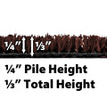 Outdoor Artificial Turf with Marine Backing – Coffee Brown – Spectrum Series .25 Inch Pile Height