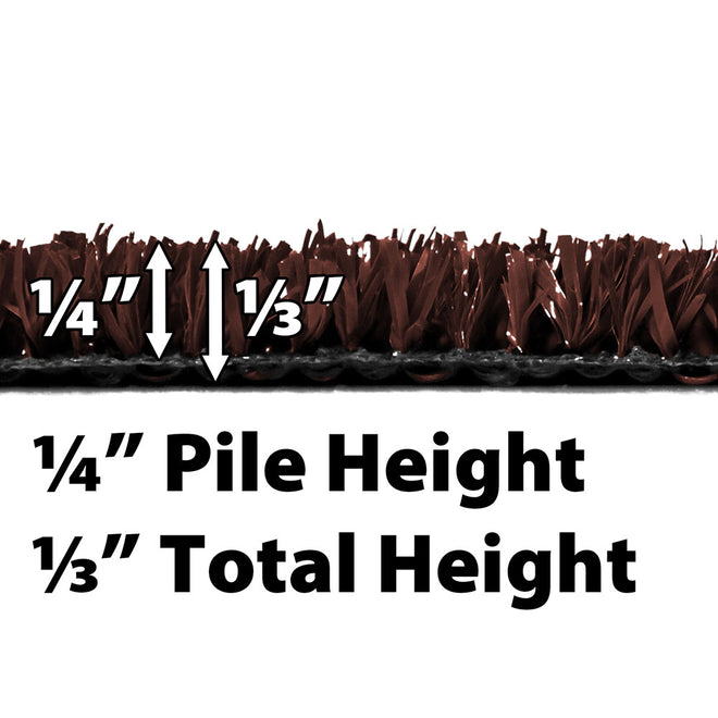 Outdoor Artificial Turf with Marine Backing – Coffee Brown – Spectrum Series .25 Inch Pile Height