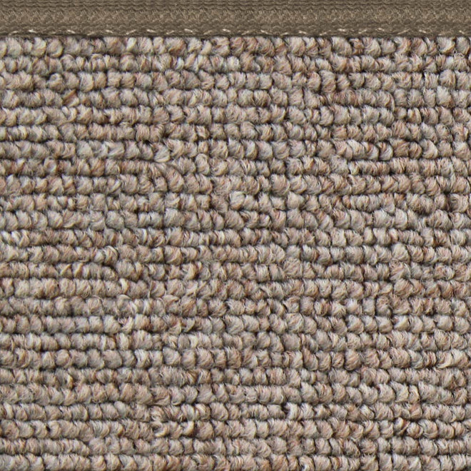 Set of 15 Attachable Carpet Stair Treads and Matching Landing Rug - Pebble Beige
