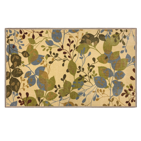Skid-Resistant Area Rug Botanical Daydream – Golden Beige