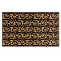 Skid-Resistant Area Rug Laurel Lane – Espresso Brown & Golden Cream