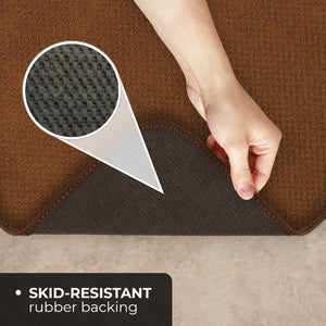 Toffee Brown Skid-Resistant Carpet Runners Durable | House Home & More