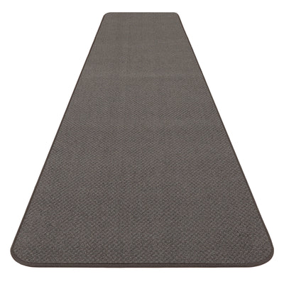 Indoor/Outdoor Double-Ribbed Carpet with Skid-Resistant Rubber Backing - Bittersweet Brown 6' x 20