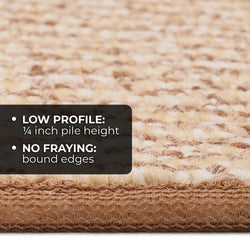 Praline Brown Skid-Resistant Carpet Runners Durable | House Home & More