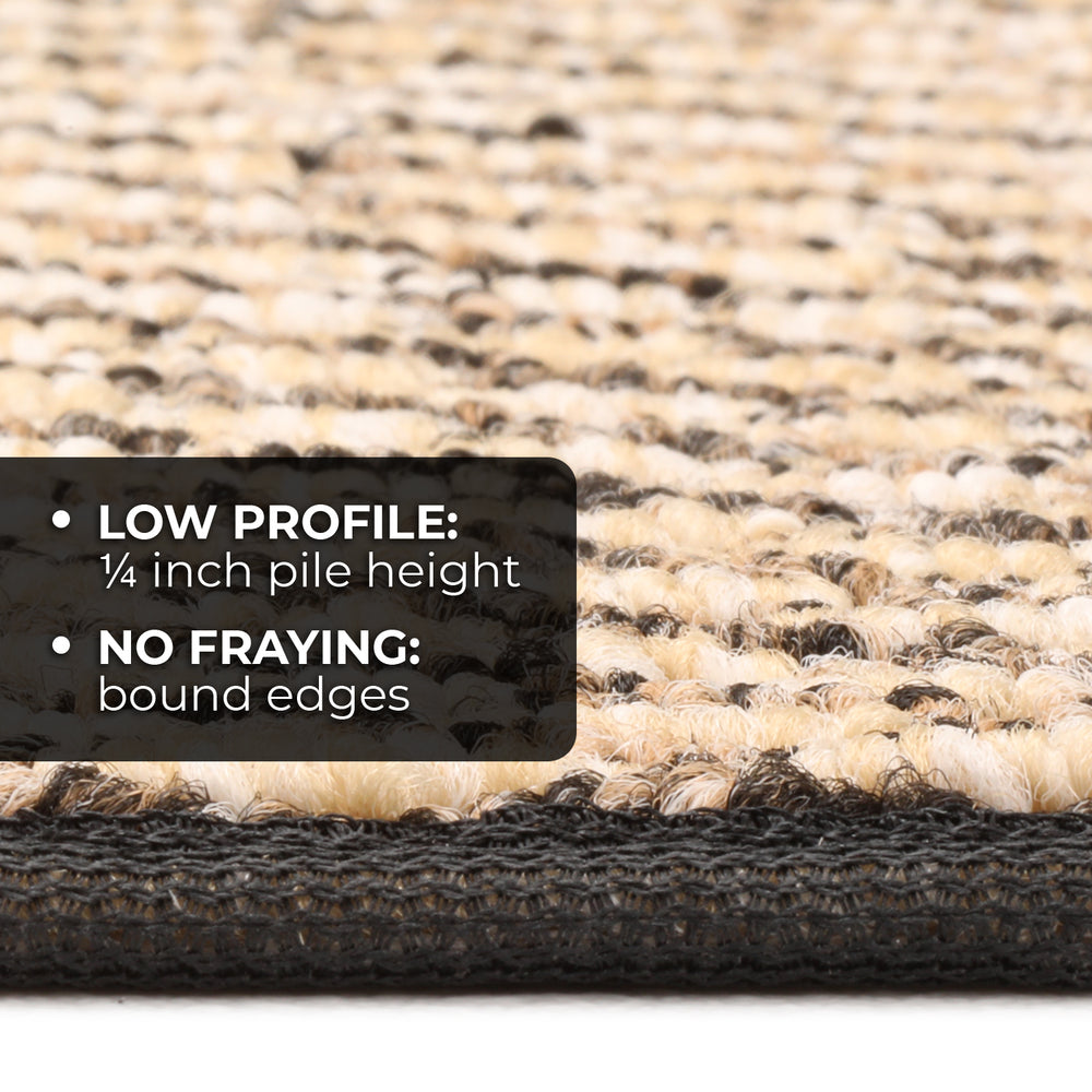 Black Ripple Skid-Resisitant Carpet Runners Durable | House Home & More