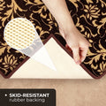 Skid-Resistant Carpet Runner Laurel Lane – Espresso Brown & Golden Cream