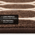 Set of 15 Skid-Resistant Carpet Stair Treads – Moroccan Trellis Lattice – Coffee Brown & Vanilla Cream