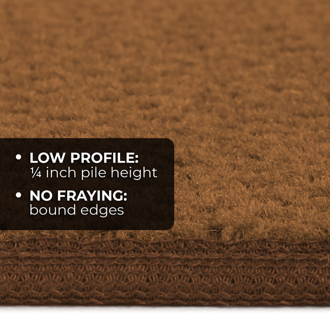 Skid-Resistant Carpet Stair Treads Toffee Brown