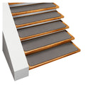 Skid-Resistant Carpet Stair Treads Gray