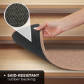 Skid-Resistant Carpet Stair Treads Pebble Beige