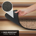 Skid-Resistant Carpet Stair Treads Black Ripple