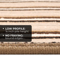 Skid-Resistant Carpet Stair Treads Mocha Brown Stripe
