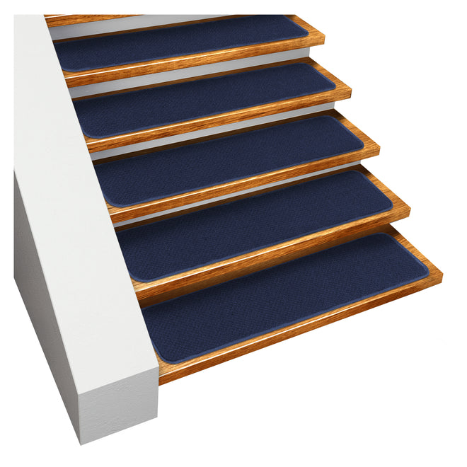 Skid-Resistant Carpet Stair Treads Navy Blue