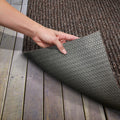 Heavy-Duty Ribbed Indoor Outdoor Carpet Tuscan Brown