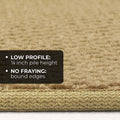 Skid-Resistant Area Rug Camel Tan