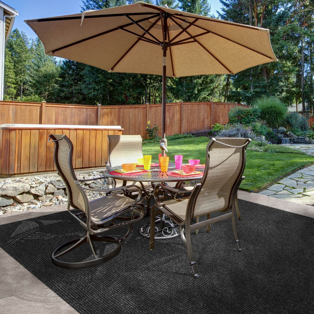 Charcoal Black Outdoor Carpet UV Protected and Durable House Home & More