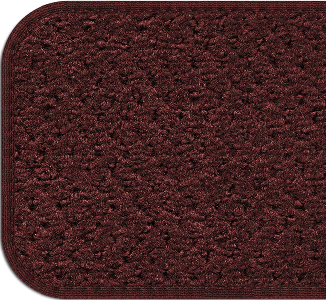 Attachable Carpet Stair Treads Burgundy Red