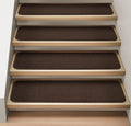 Attachable Carpet Stair Treads Chocolate Brown