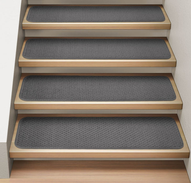 Attachable Carpet Stair Treads Gray