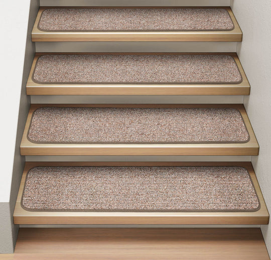 Attachable Carpet Stair Treads Pebble Beige
