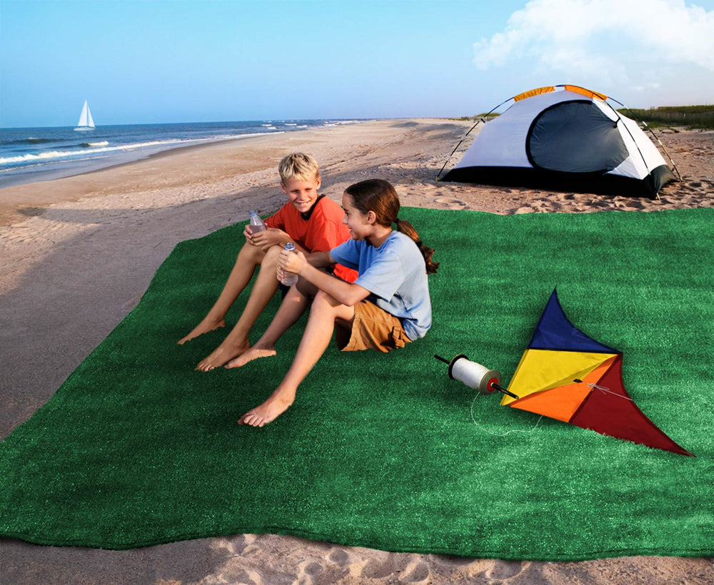 Green Outdoor Turf Rugs Fade Resistant Durable | House Home & More