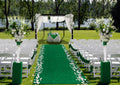 Outdoor Turf Wedding Aisle Runner Green