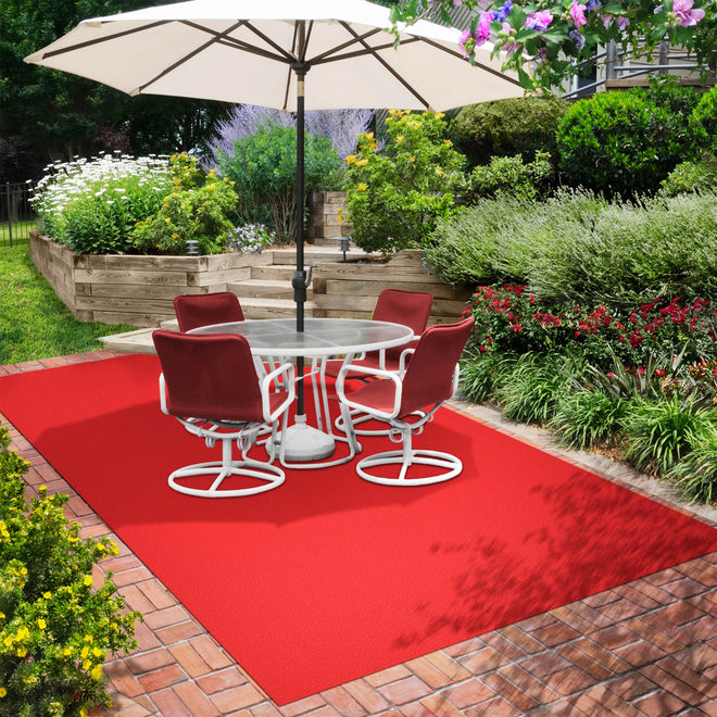 Red Outdoor Carpet UV Protected and Durable
