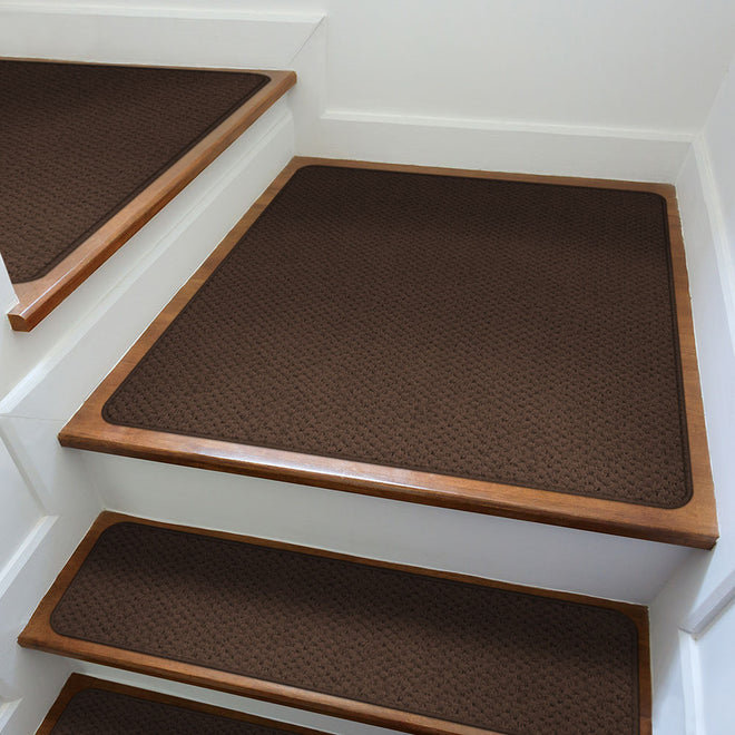 Attachable Rug for Stair Landings Chocolate Brown