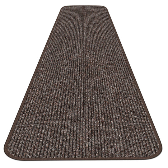 Skid-Resistant Heavy-Duty Carpet Runner Tuscan Brown