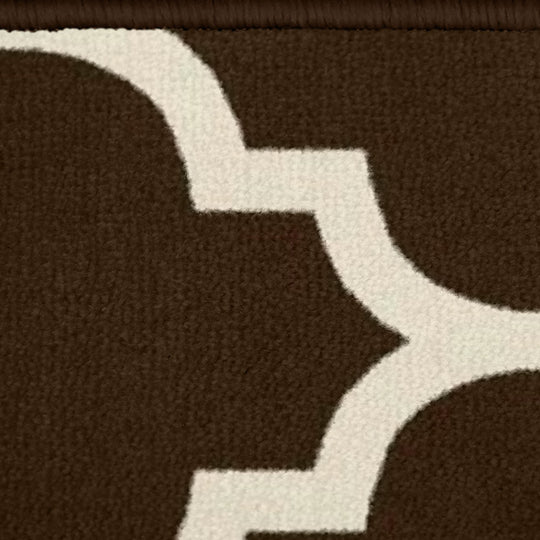 Color - Moroccan Trellis Lattice - Coffee Brown & Vanilla Cream