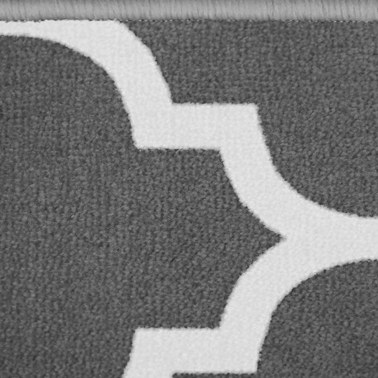 Color - Moroccan Trellis Lattice - Misty Gray & Linen White