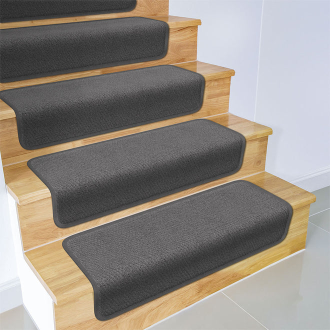 Overstep Attachable Carpet Stair Treads Gray