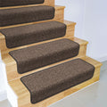 Overstep Attachable Carpet Stair Treads Pebble Gray