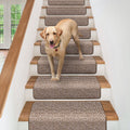 Overstep Attachable Carpet Stair Treads Praline Brown
