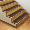Skid-Resistant Double-Ribbed Carpet Stair Treads Bittersweet Brown