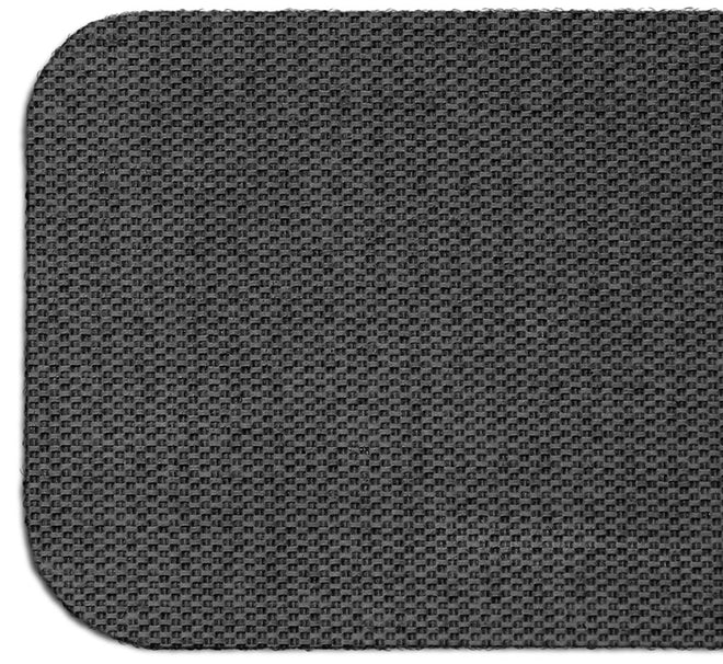 Skid-Resistant Double-Ribbed Carpet Stair Treads Smokey Black