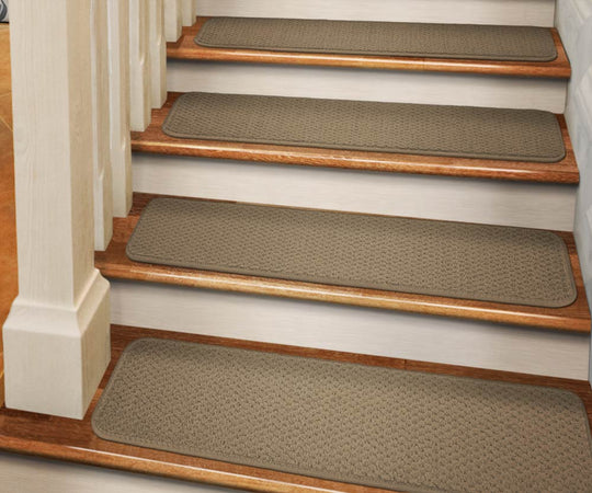 Adhesive Carpet Stair Treads Camel Tan
