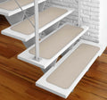 Adhesive Carpet Stair Treads Ivory Cream