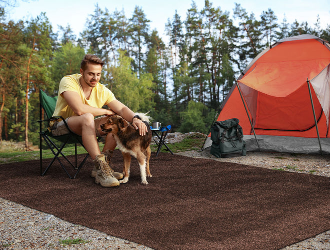 Outdoor Artificial Turf with Marine Backing – Coffee Brown – Spectrum Series .25 Inch Pile Height